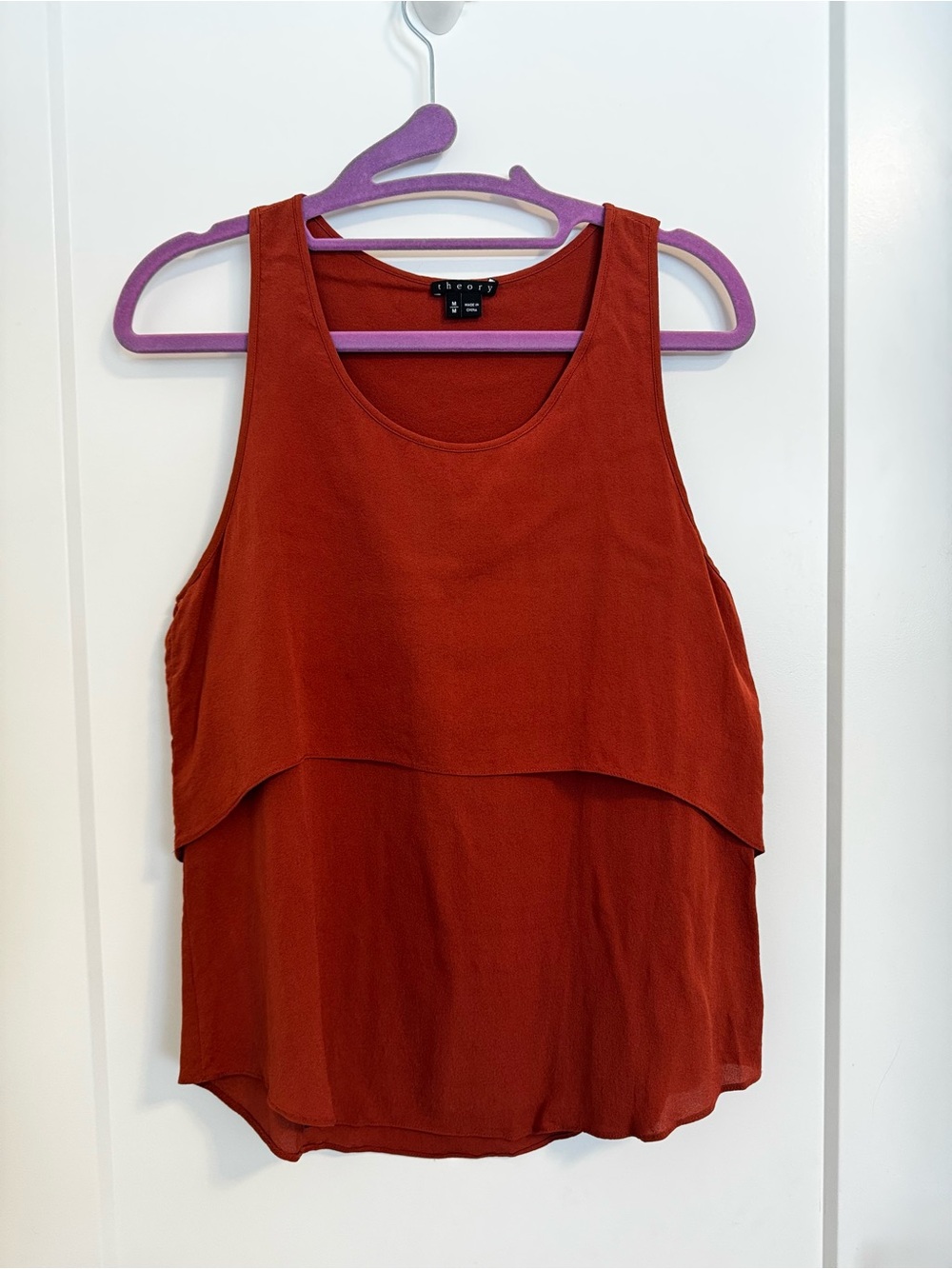 Theory Women's Layered Rust Tank Top